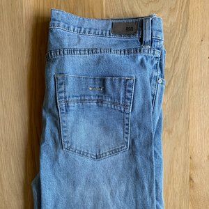 RSQ Mens Slim Light Vintage Flex Ripped Jeans